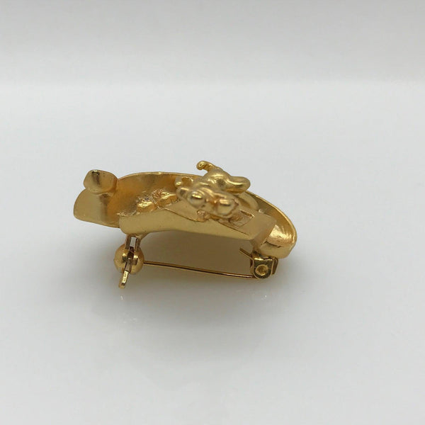 Vintage Gold Tone Noah’s Ark Brooch - Lamoree’s Vintage