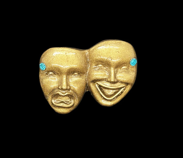 Vintage Handmade Comedy and Tragedy Brooch - Lamoree’s Vintage