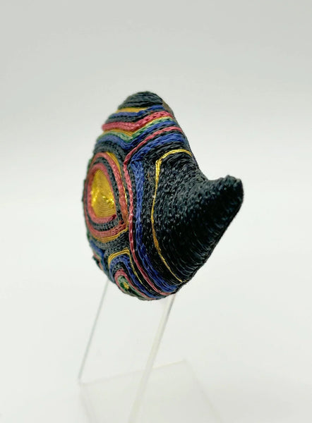 Vintage Handmade Huge Embroidered Colorful Paisley Brooch - Lamoree’s Vintage