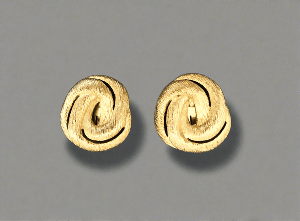 Vintage Les Bernard Gold Twist Clip Earrings - Lamoree’s Vintage