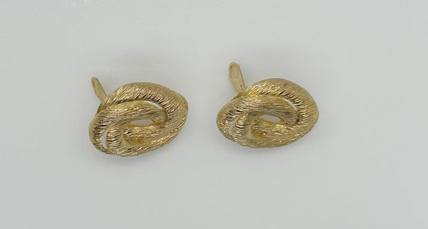 Vintage Les Bernard Gold Twist Clip Earrings - Lamoree’s Vintage