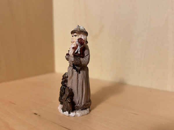 Vintage Mini Old World Santa Painted Pewter Figurine - Lamoree’s Vintage