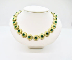 Vintage Necklace with Green Stones by STAR - Lamoree’s Vintage