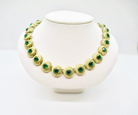 Vintage Necklace with Green Stones by STAR - Lamoree’s Vintage