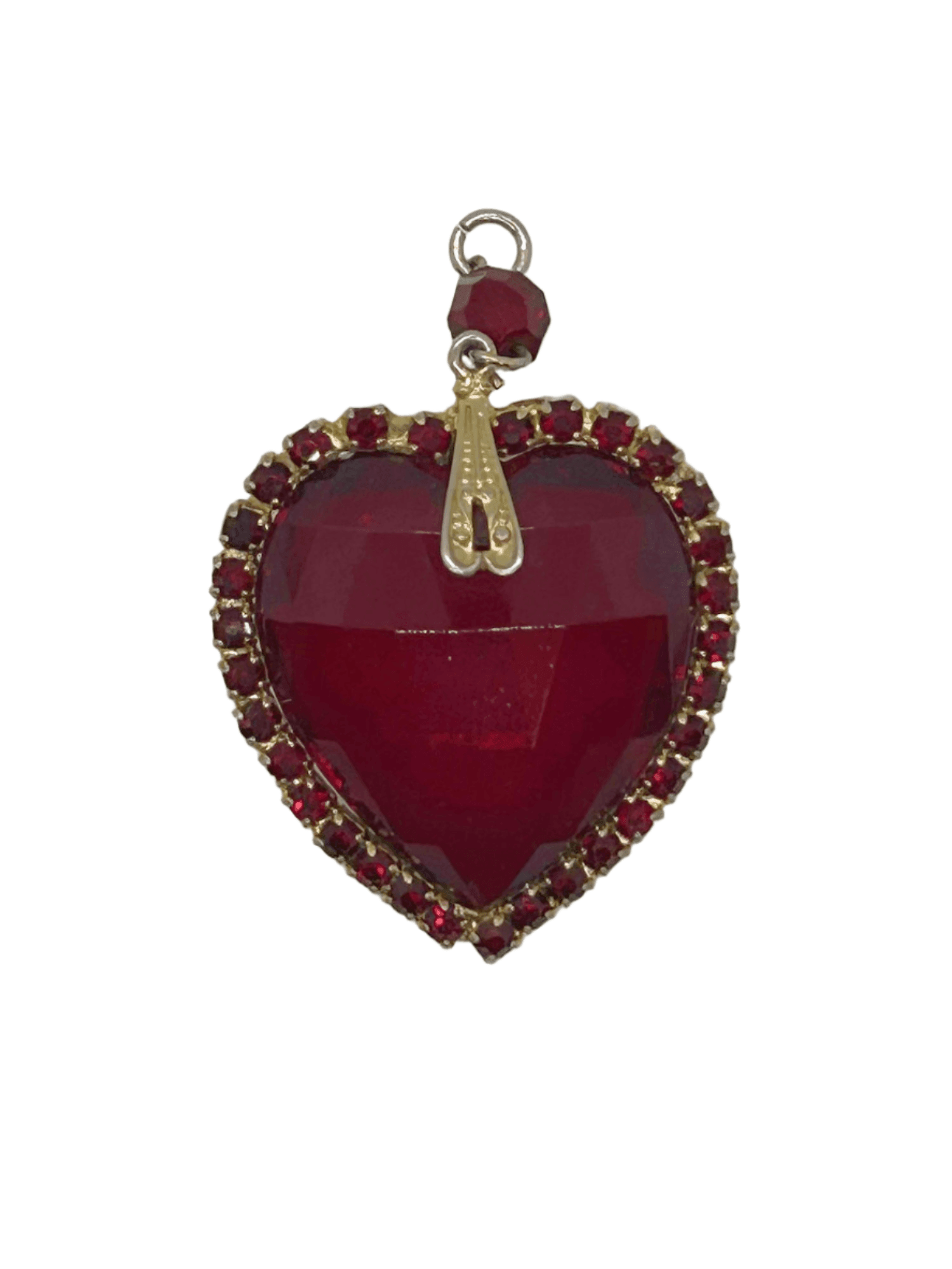 Vintage Red Heart Statement Pendant - Lamoree’s Vintage