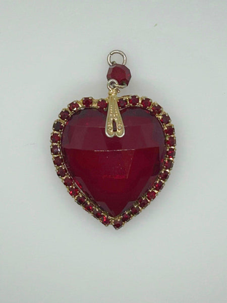 Vintage Red Heart Statement Pendant - Lamoree’s Vintage