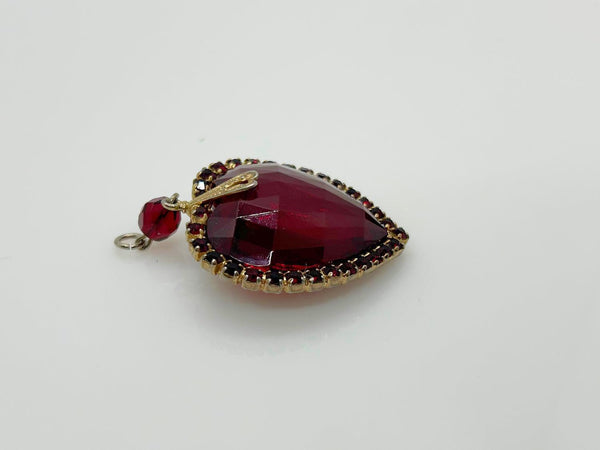 Vintage Red Heart Statement Pendant - Lamoree’s Vintage