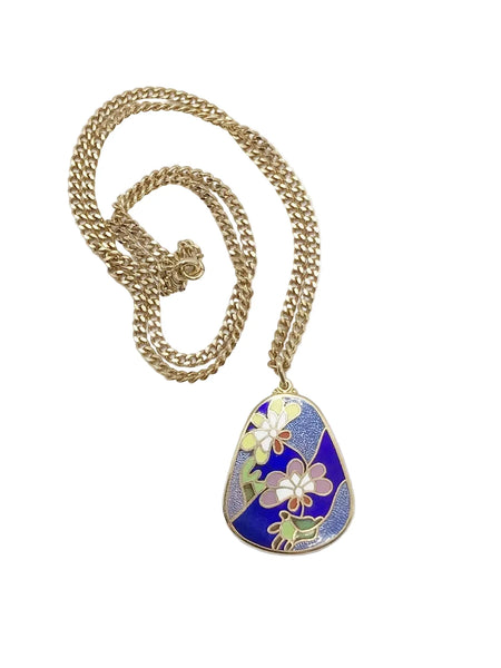 Perfect for vintage jewelry lovers: our Lotus Blossom Necklace provides a stunning 1979 Sarah Coventry cloisonné pendant with a 24" gold-tone chain. Shop today!