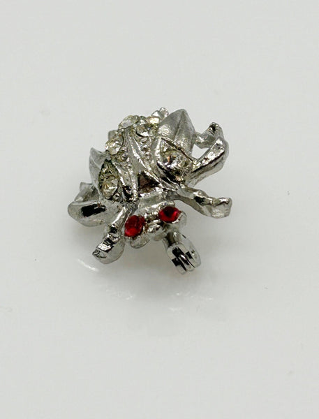 Vintage Silver Tone Red Eyed Bug Brooch - Lamoree’s Vintage