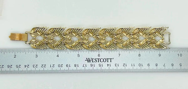 Vintage Textured Coro Pegasus Mid Century Bracelet - Lamoree’s Vintage