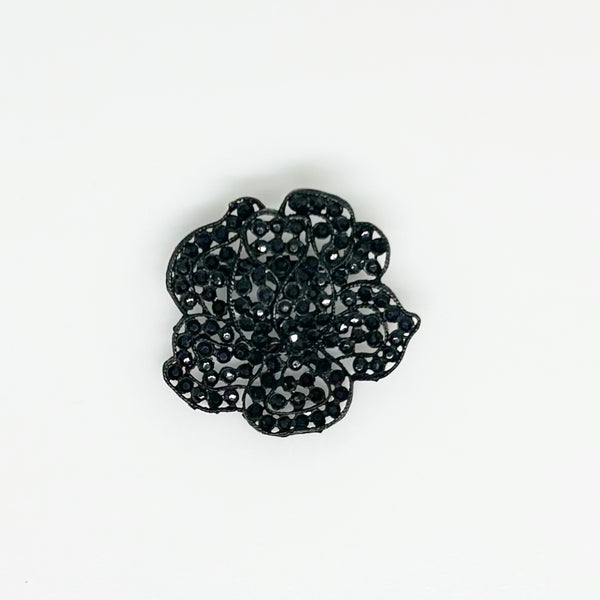 Weiss Vintage Black Rose Brooch