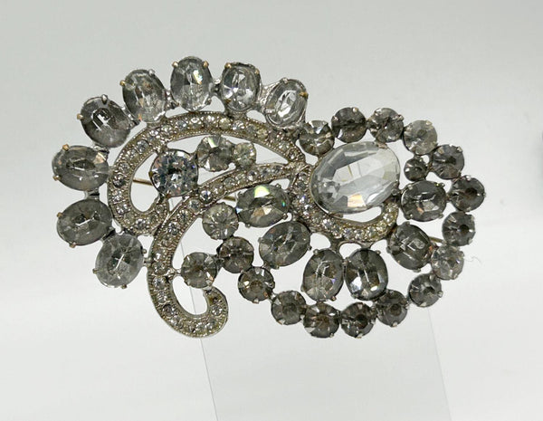 Massive WEISS CO Vintage Rhinestone Pin Brooch