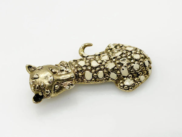 Majestic Vintage White Leopard Brooch