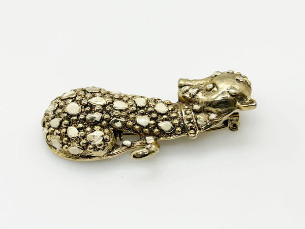 Majestic Vintage White Leopard Brooch