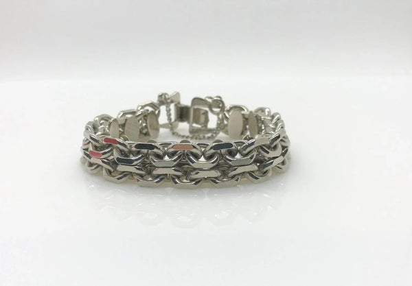 Beautifully Intricate Sleek Silver Link Bracelet - Lamoree’s Vintage