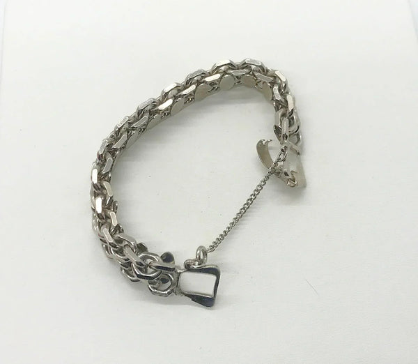 Beautifully Intricate Sleek Silver Link Bracelet - Lamoree’s Vintage