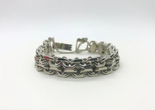 Beautifully Intricate Sleek Silver Link Bracelet - Lamoree’s Vintage