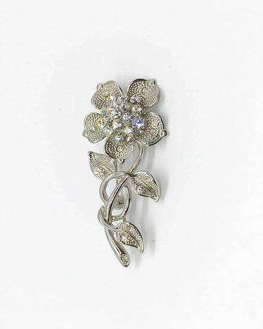 Bright and Sparkling Detailed Iridescent Rhinestone Flower Brooch - Lamoree’s Vintage