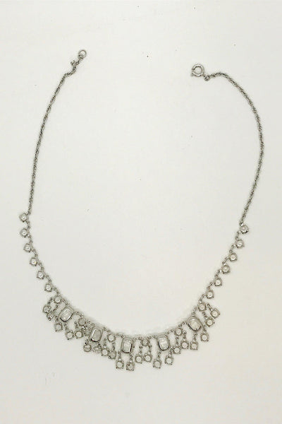 Glittering Art Deco Antique Open Back Crystal Necklace - Lamoree’s Vintage