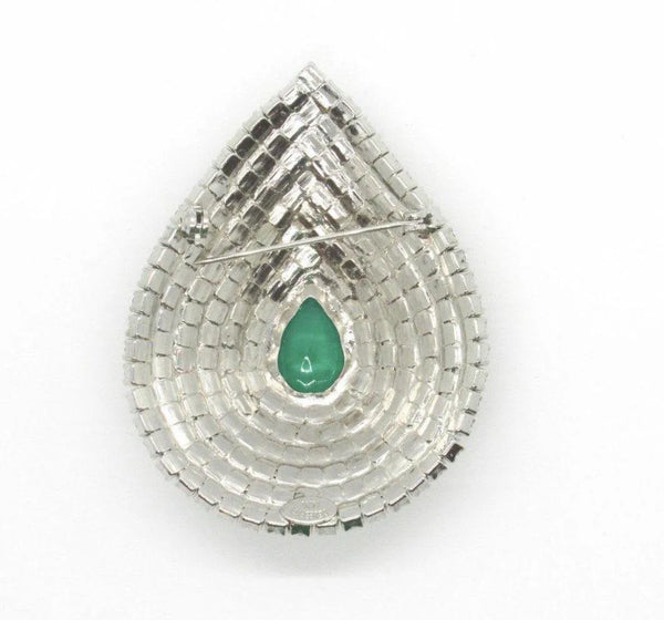 Magnificent Vintage Rhinestone Teardrop Brooch by Celebrity - Lamoree’s Vintage