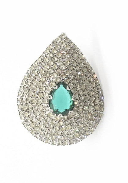 Magnificent Vintage Rhinestone Teardrop Brooch by Celebrity - Lamoree’s Vintage