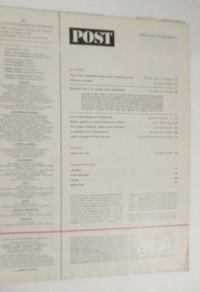 Saturday Evening Post Magazine February 1, 1964 - Lamoree’s Vintage