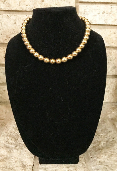 Simple Strand of Gleaming Gold Beads - Lamoree’s Vintage