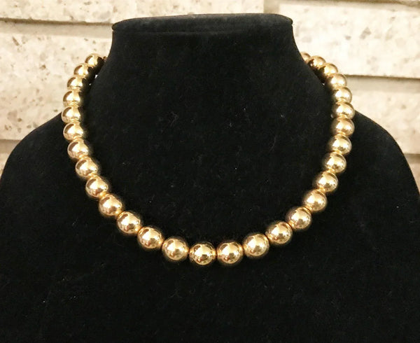 Simple Strand of Gleaming Gold Beads - Lamoree’s Vintage