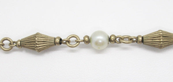 Timeless Vintage Faux Pearl and Gold Bead Bracelet - Lamoree’s Vintage