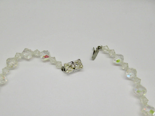 Vintage Aurora Borealis Necklace with Sparkling Detachable Drop Enhancer - Lamoree’s Vintage