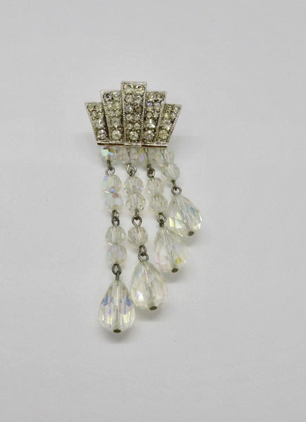 Vintage Aurora Borealis Necklace with Sparkling Detachable Drop Enhancer - Lamoree’s Vintage