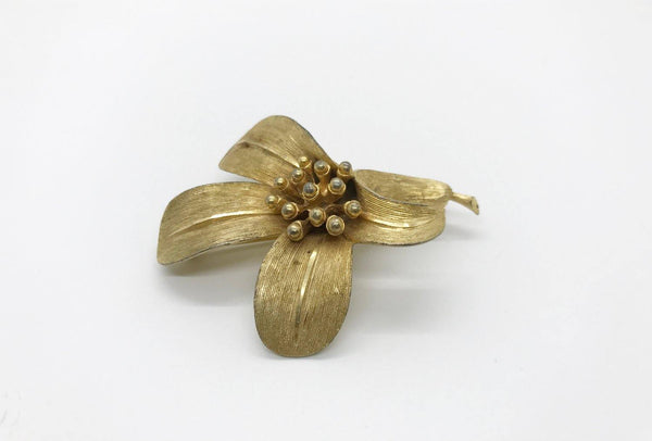 Vintage BSK Golden Lily Brooch - Lamoree’s Vintage