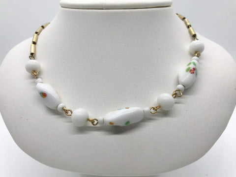 Vintage Dainty Floral Beaded Avon Necklace - Lamoree’s Vintage