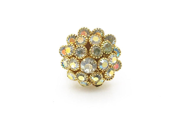 Vintage Domed Golden Aurora Borealis Ring - Lamoree’s Vintage