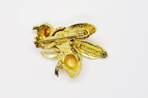 Vintage Gerry's Golden Bee Brooch with Great Detail - Lamoree’s Vintage