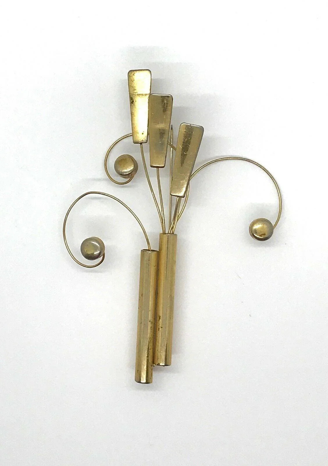 Vintage Gold Tone Stylized Bouquet Brooch - Lamoree’s Vintage