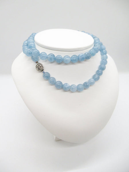 Vintage Sky Blue Bead Necklace - Lamoree’s Vintage