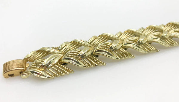 Vintage Textured Coro Pegasus Mid Century Bracelet - Lamoree’s Vintage